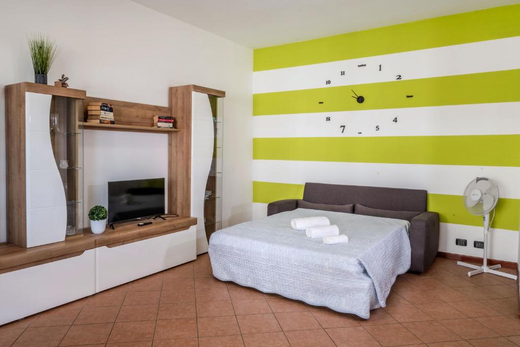 Postel nebo postele na pokoji v ubytování Isa Center - Leonardo Accademy - MXP - Lakes