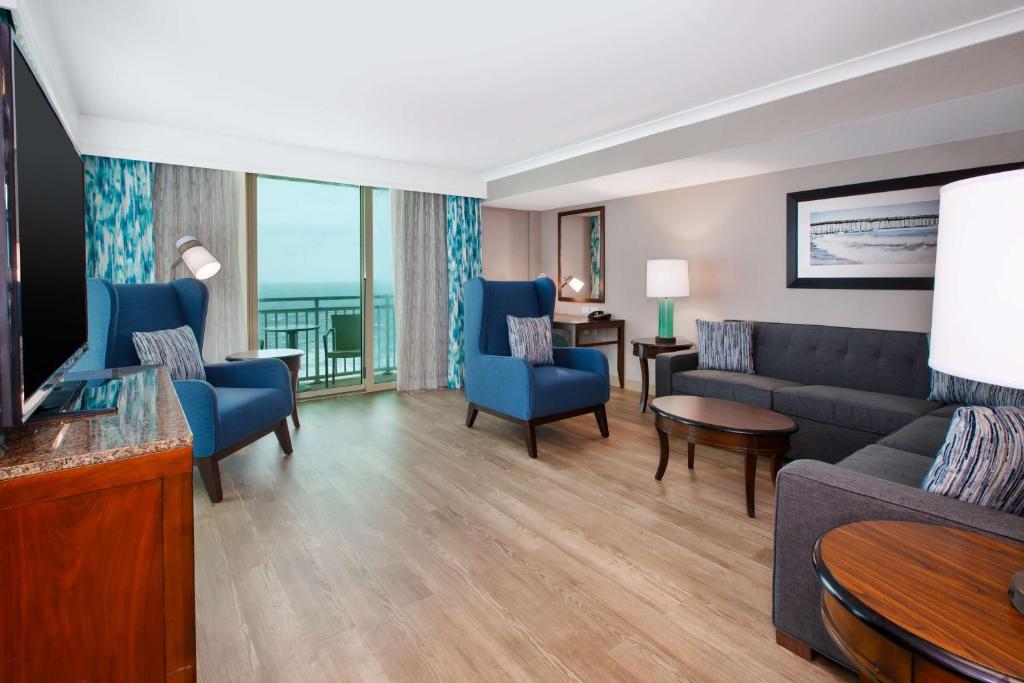 Hilton Garden Inn Virginia Beach Oceanfront - Suite King De 1 Quarto Com Sofá-Cama E Frente Para O Oceano