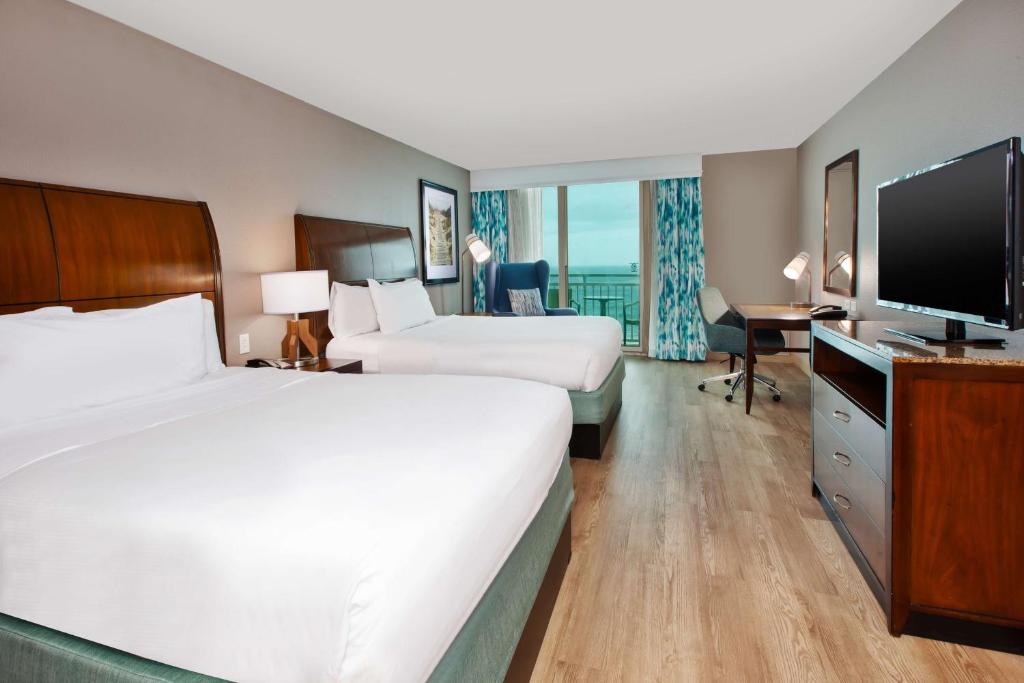 Hilton Garden Inn Virginia Beach Oceanfront - Quarto Queen-Size Com Duas Camas Queen-Size E Frente Para O Mar - Nível Sundeck