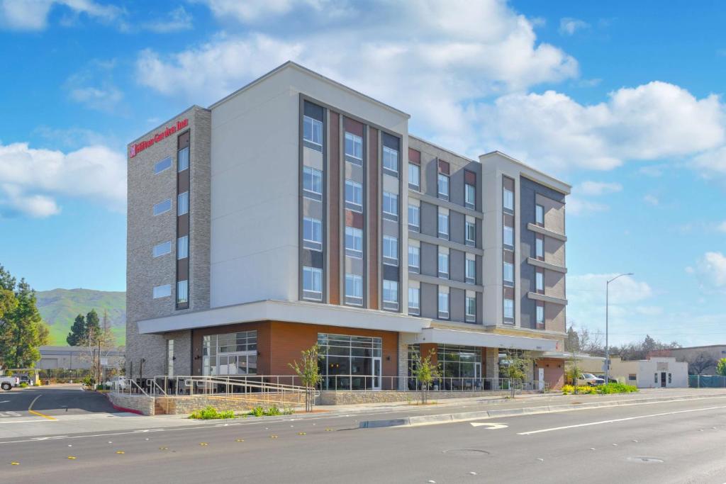 a rendering of a hotel on the corner of a street at Hilton Garden Inn Fremont Milpitas in Fremont
