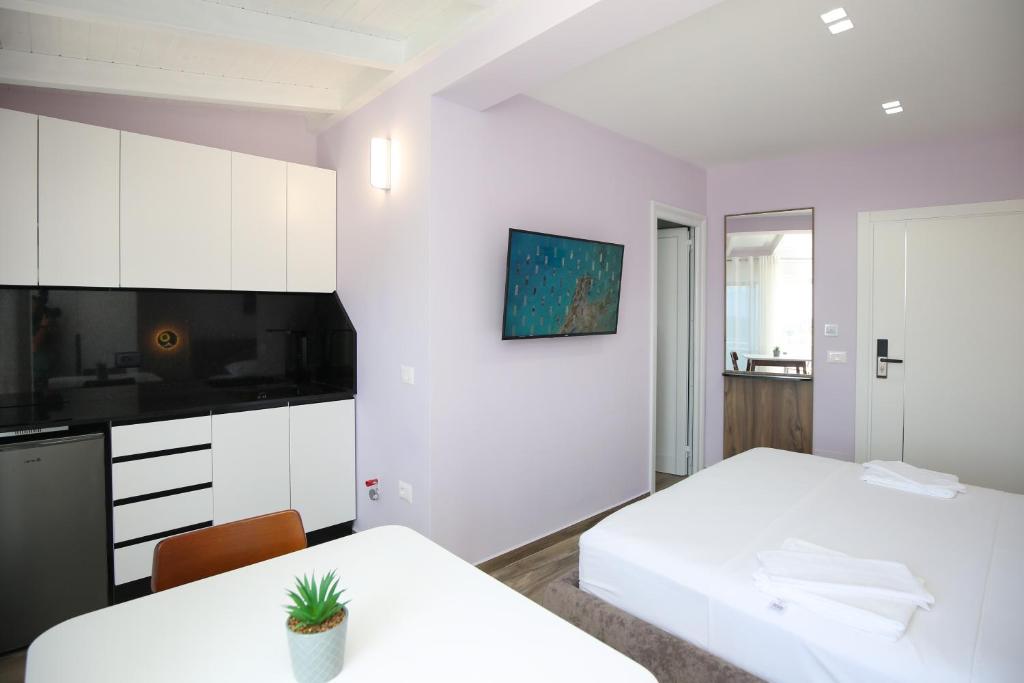 Voodi või voodid majutusasutuse Queen Apartmets Vlore toas