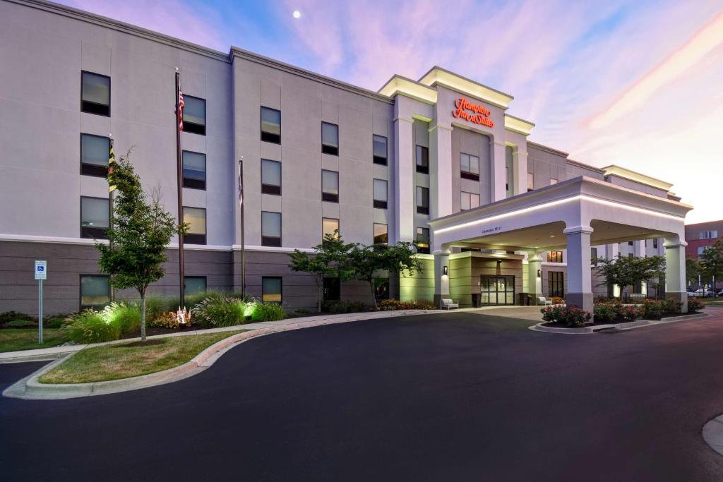 a rendering of a hotel with a parking lot at Hampton Inn & Suites - Columbia South, MD in Columbia