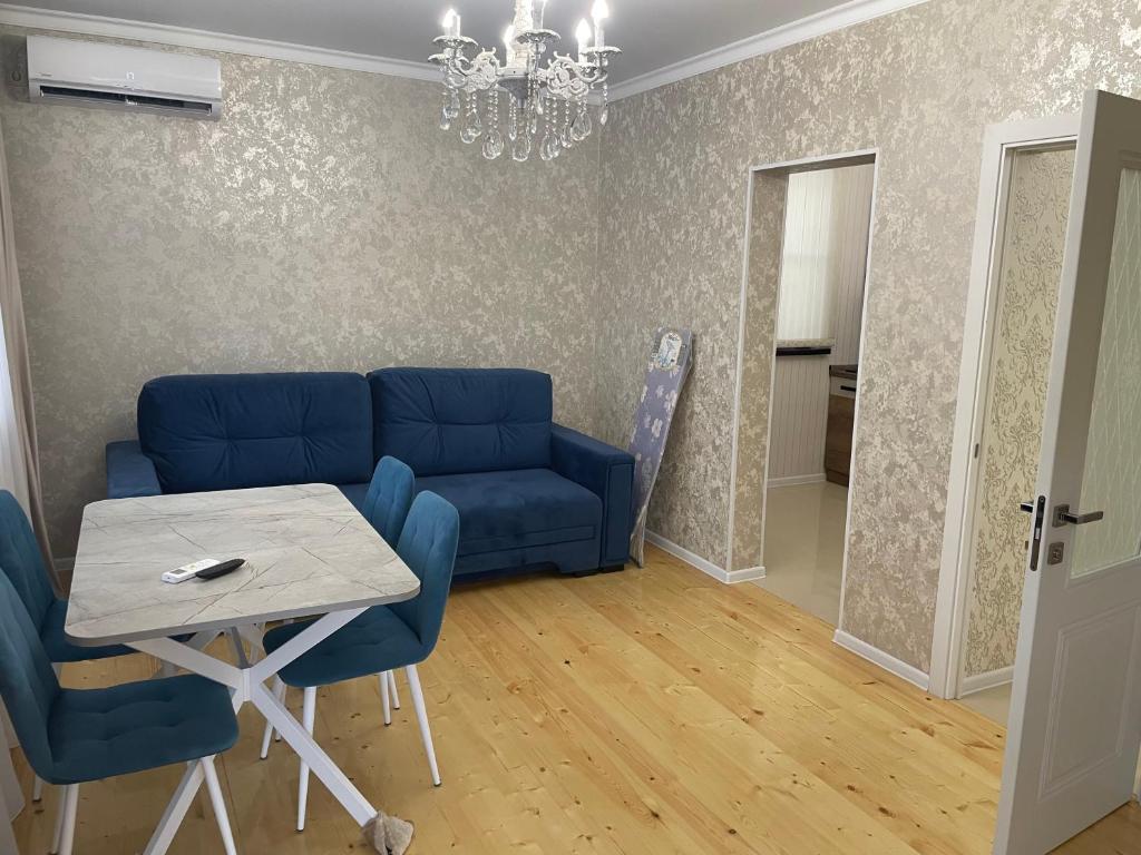 Χώρος καθιστικού στο Домик с террасой