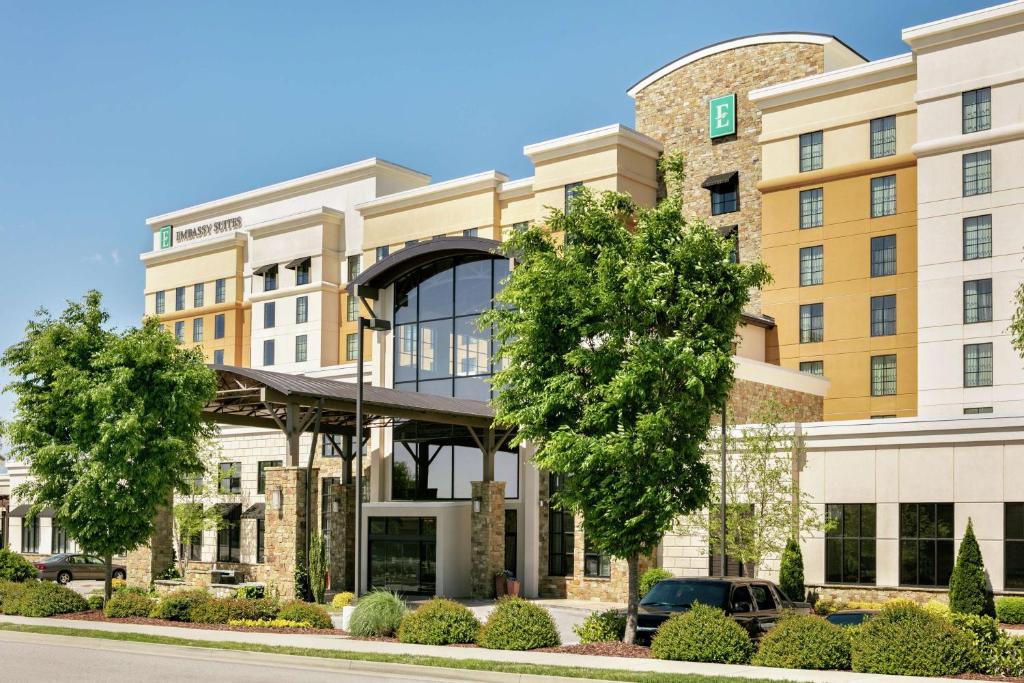 a rendering of the front of a building at Embassy Suites Chattanooga Hamilton Place in Chattanooga