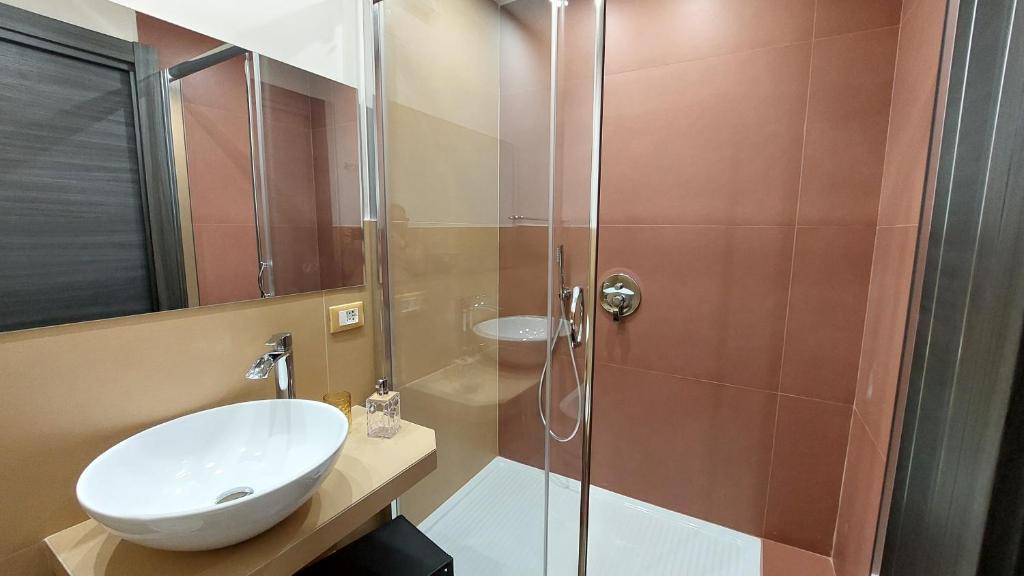 Koupelna v ubytování I 3 Principi, Garibaldi Suites