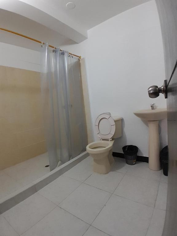 Koupelna v ubytování Hotel Palermo Real