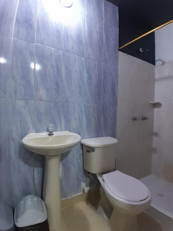 Koupelna v ubytování Hotel Palermo Real