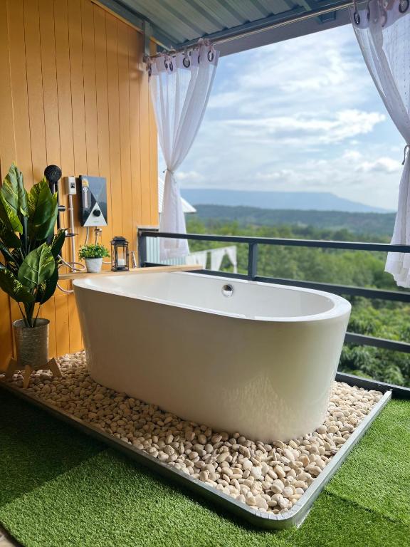 บ้านภูไผ่ ไร่ภูไผ่เบิกตะวัน - Habitación Doble Con Vistas A La Montaña
