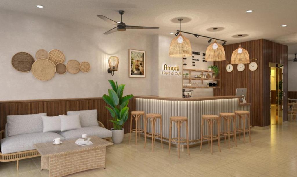 Khu vực ghế ngồi tại Amorii Hotel