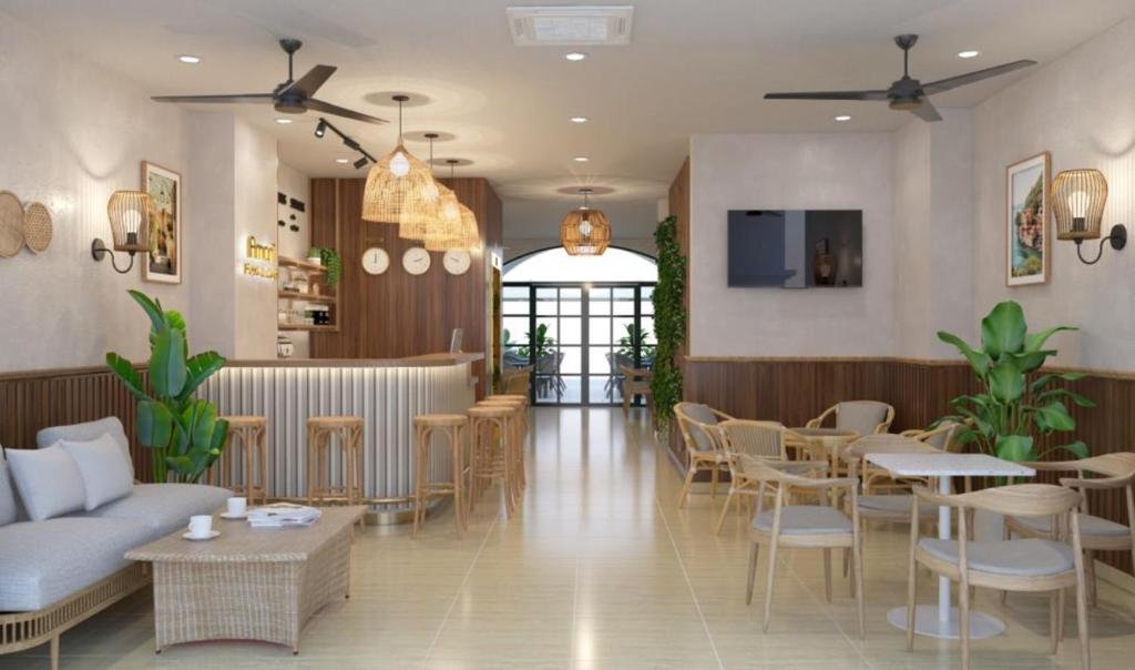 Khu vực ghế ngồi tại Amorii Hotel