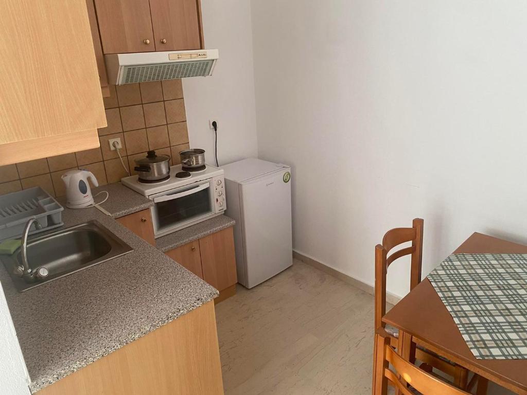 Kuchyň nebo kuchyňský kout v ubytování Eleni Palace