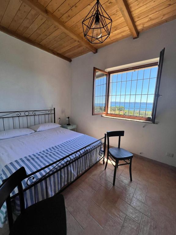 Postel nebo postele na pokoji v ubytování Casa laggiù