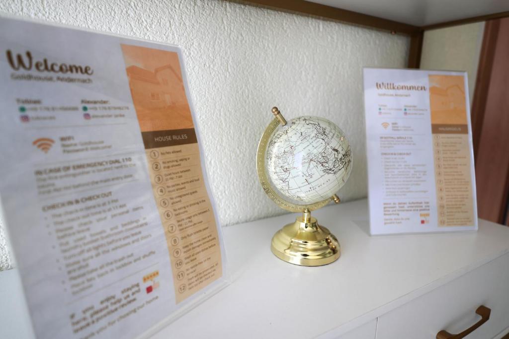 Certifikát, hodnocení, plakát nebo jiný dokument vystavený v ubytování Goldhouse - Sauna, Whirlpool, Switch, Darts & mehr