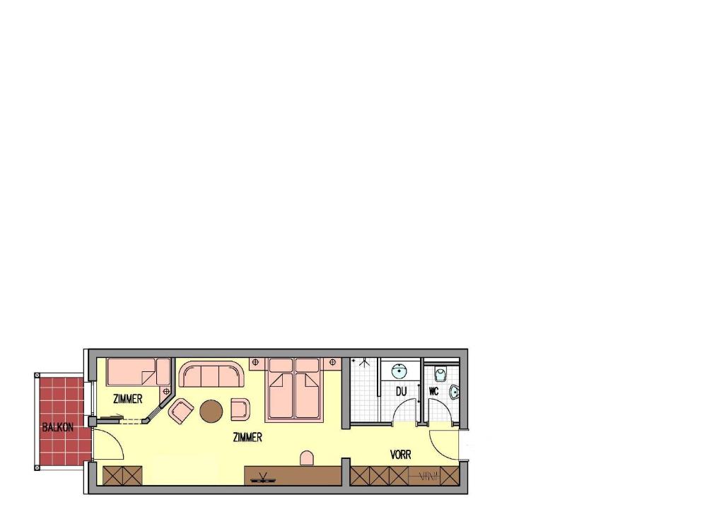 Půdorys ubytování Hotel Garni Alpenjuwel
