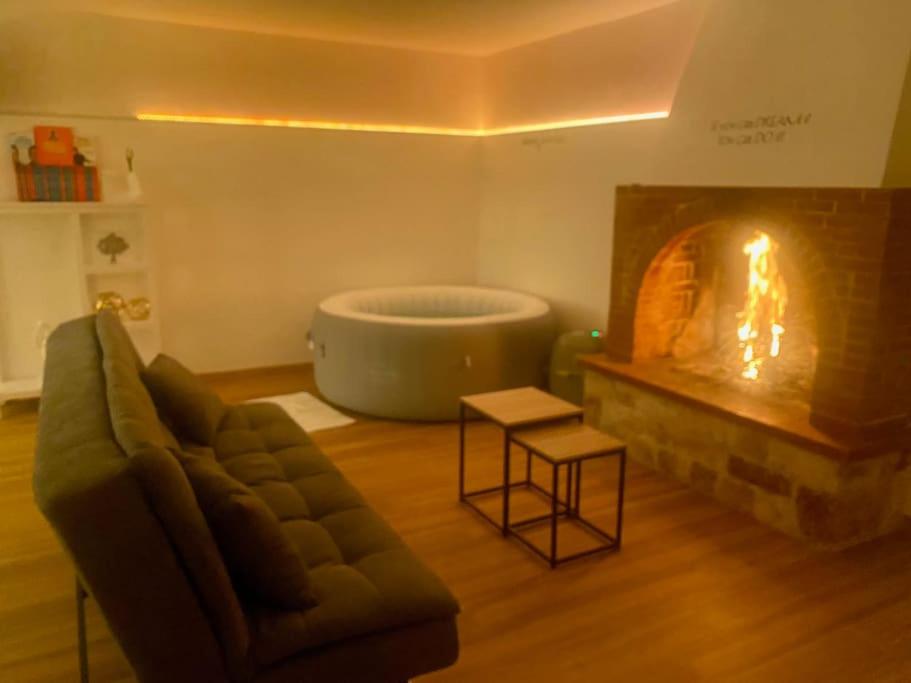 Posezení v ubytování Casa Bianca Suite
