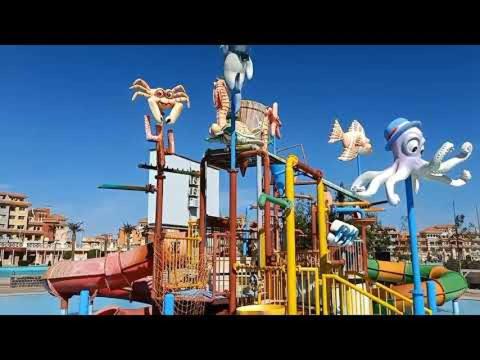 a water park with a playground with a water slide at شاليه بورتو شرم الشيخ in Sharm El Sheikh