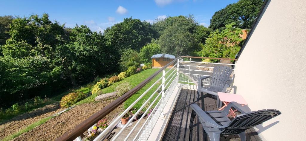Balkón nebo terasa v ubytování Belle chambre sdb privée avec balcon