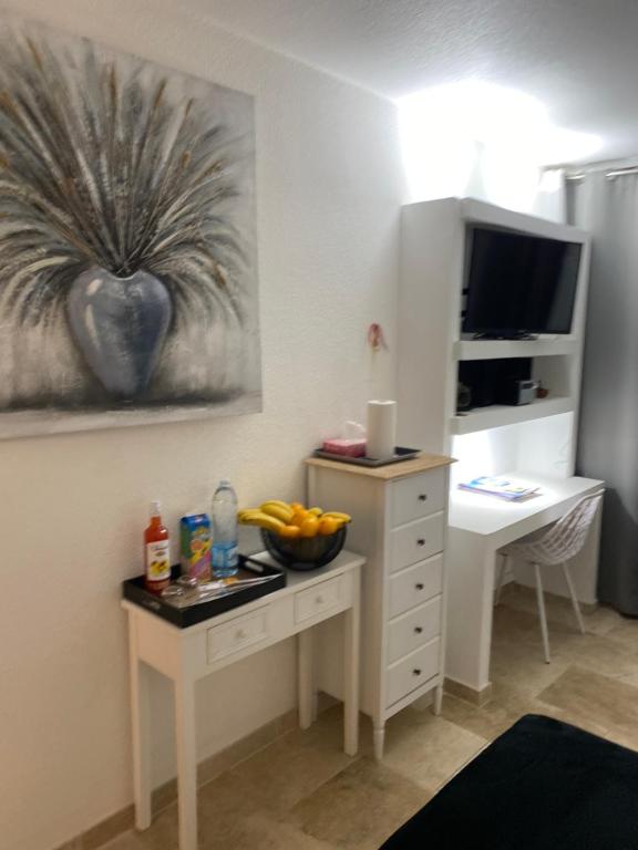 TV a/nebo společenská místnost v ubytování La perle marine