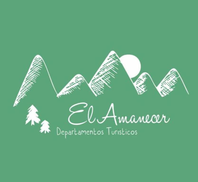 un logotipo de montaña con las palabras almanaque en El Amanecer en Esquel