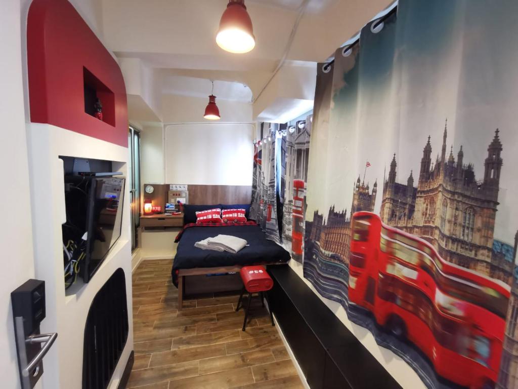TV a/nebo společenská místnost v ubytování 香港九巴旅馆 KMB-Guesthouse