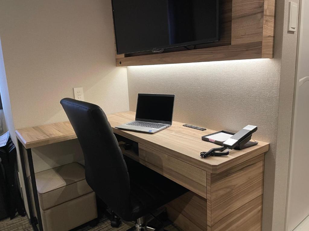TV a/nebo společenská místnost v ubytování Hotel Emisia Tokyo Tachikawa