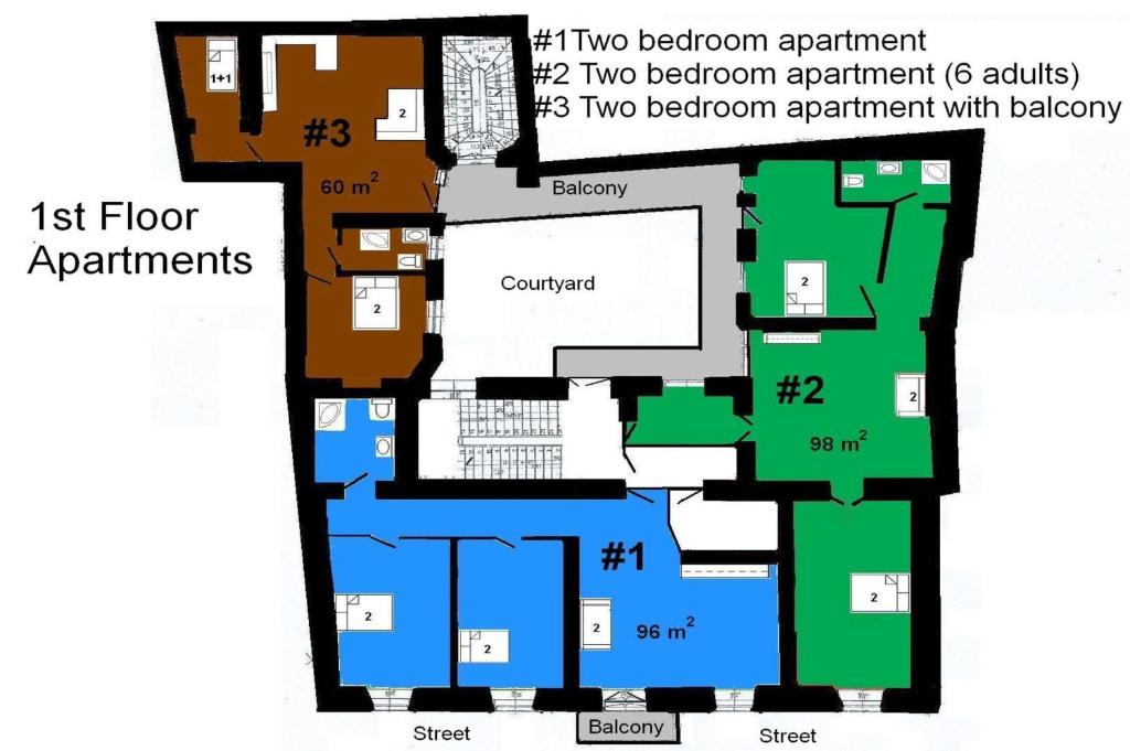 Apartamenty Gołębia 3 - Two-Bedroom Apartment With Balcony
