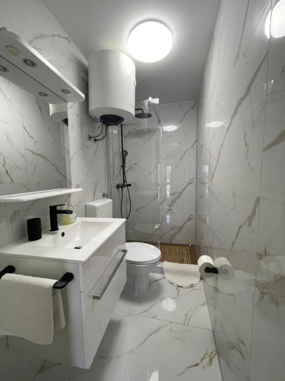 Koupelna v ubytování Guesthouse Davorka Bijelić