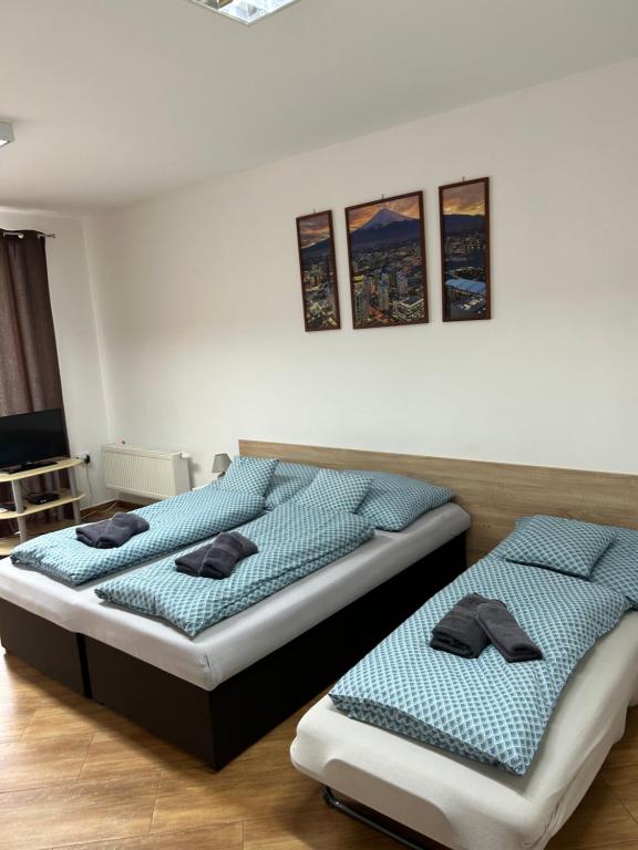 Posteľ alebo postele v izbe v ubytovaní Kondé Apartments B