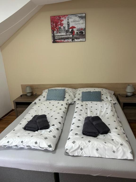 Postel nebo postele na pokoji v ubytování Kondé Apartments A