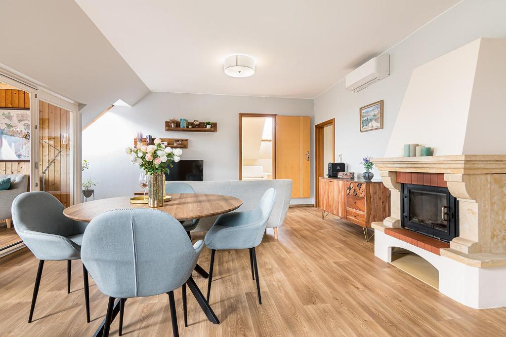 Kuchyň nebo kuchyňský kout v ubytování Hotel Katerina