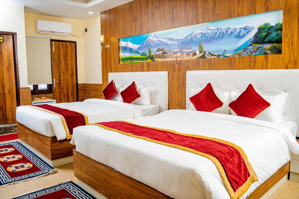 Postel nebo postele na pokoji v ubytování Hotel Palazzo