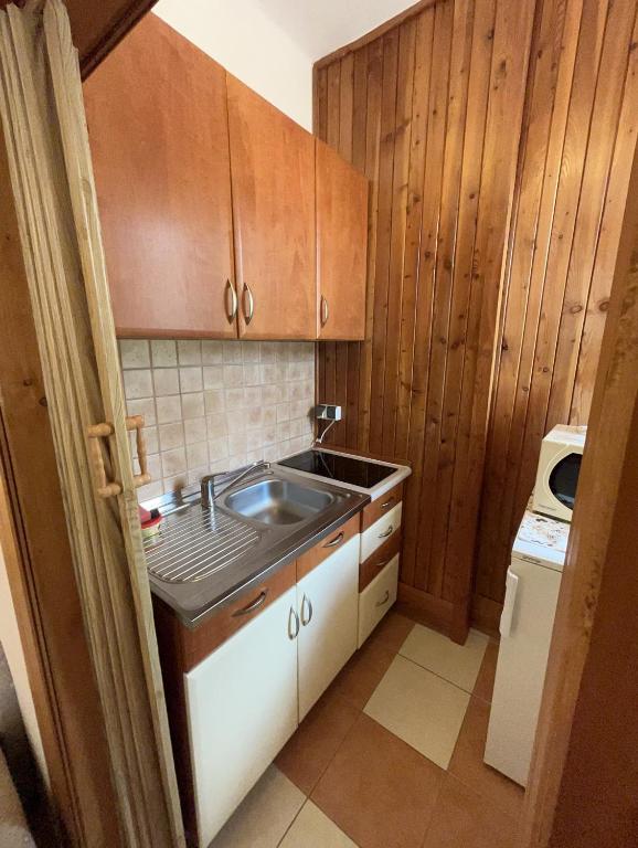 Kuchyň nebo kuchyňský kout v ubytování Privát Lenka