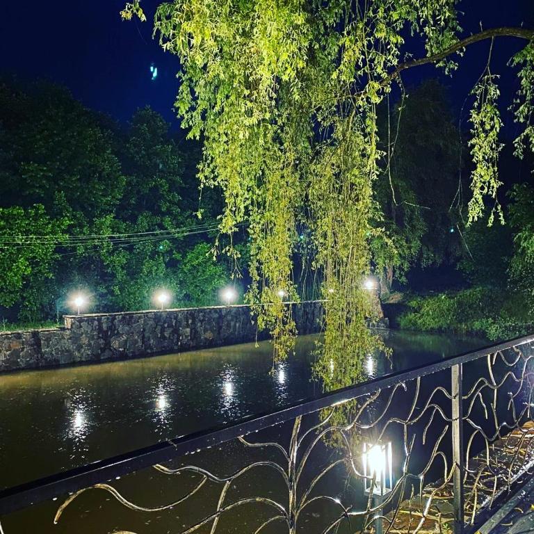 Výhled na řeku, která protéká v blízkosti prázdninového domu