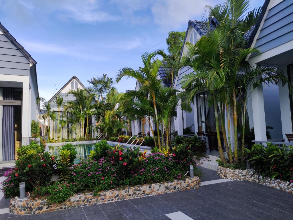 Zahrada ubytování Ngoc Trai Xanh Bungalow