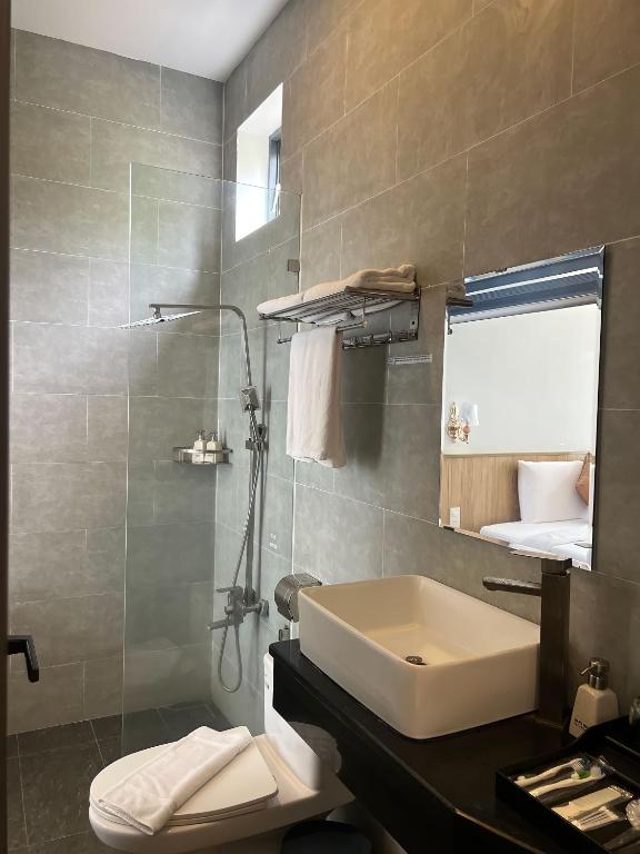 Koupelna v ubytování Ngoc Trai Xanh Bungalow