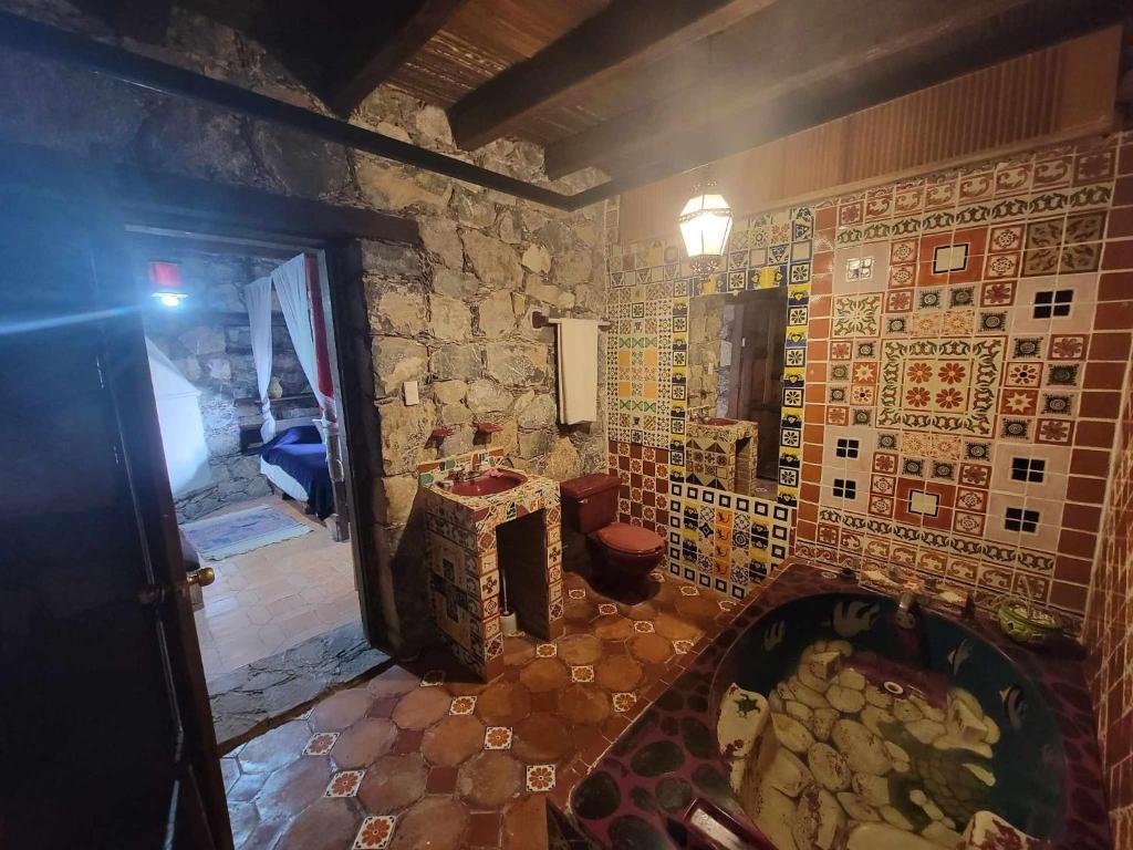 Posezení v ubytování HOTEL RINCÓN MAGICO REAL DE CATORCE