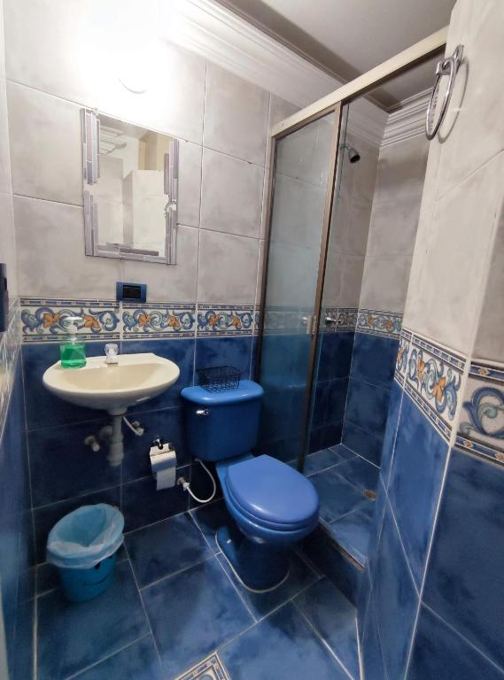 Koupelna v ubytování Hospedaje Casa Aurora