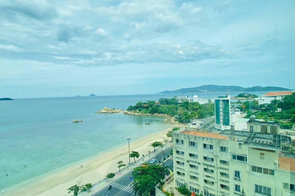 a view of a beach and the ocean at 2BR Apartment with Ocean View in Nha Trang