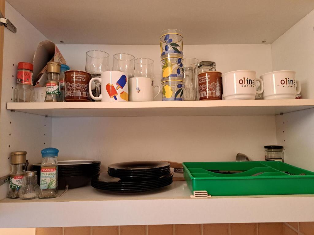Kuchyň nebo kuchyňský kout v ubytování Pintér Apartman