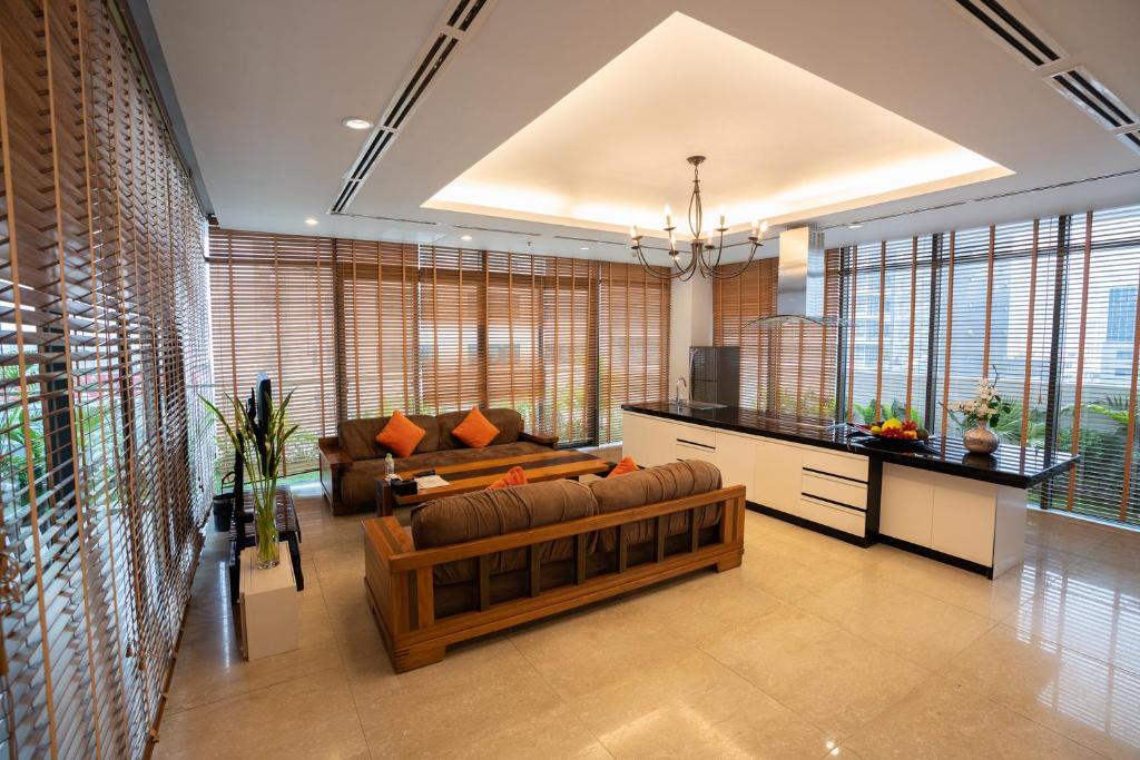 Posezení v ubytování My Way Hotel & Residence Ha Noi