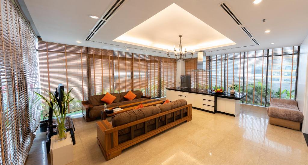 Posezení v ubytování My Way Hotel & Residence Ha Noi