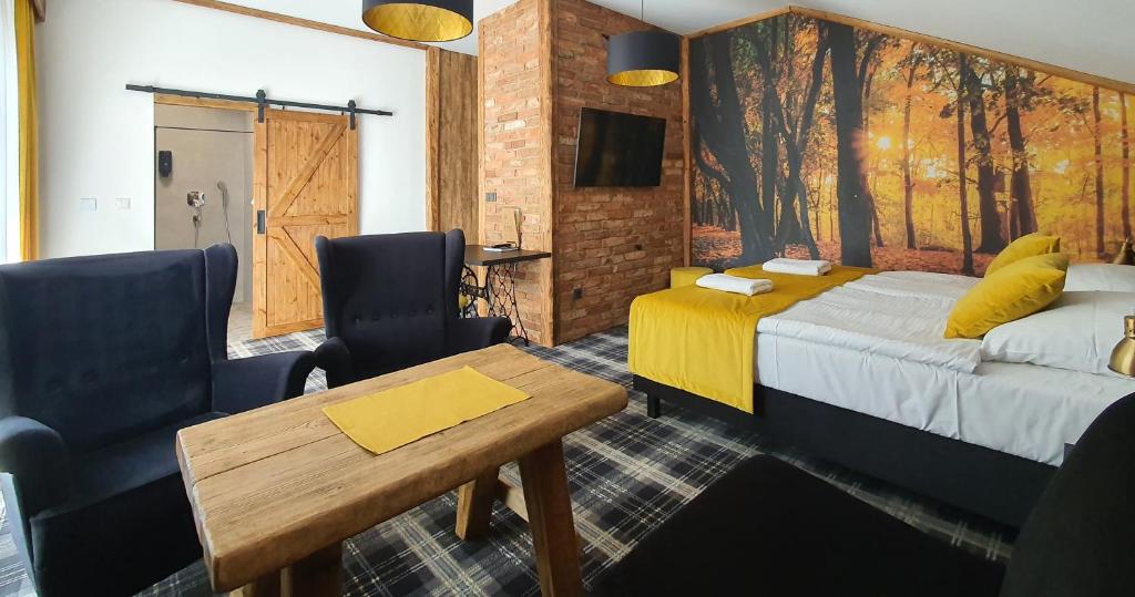 Postel nebo postele na pokoji v ubytování Ranč Regetovka