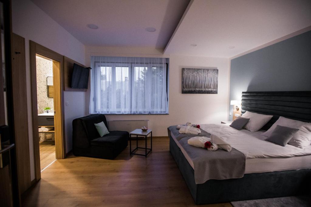 Postel nebo postele na pokoji v ubytování Klečka vila B&B rooms