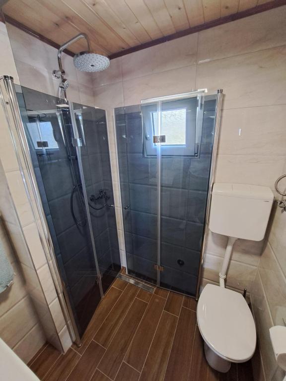 Koupelna v ubytování Vikendica Velanac