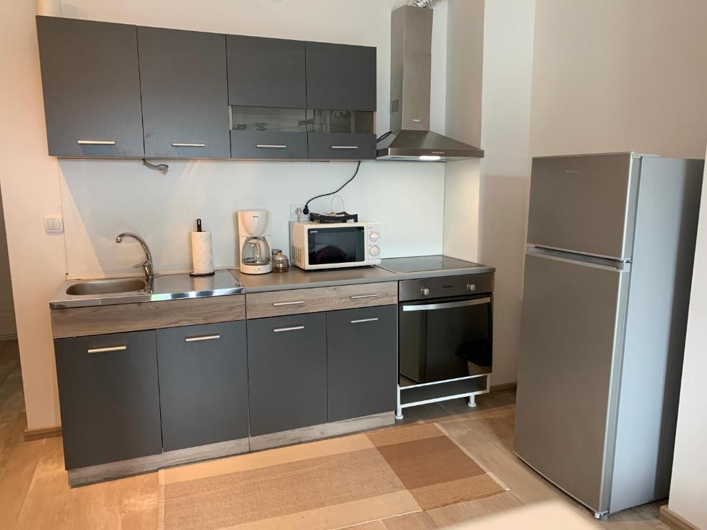 Kuchyň nebo kuchyňský kout v ubytování Apartman-Stefanovic