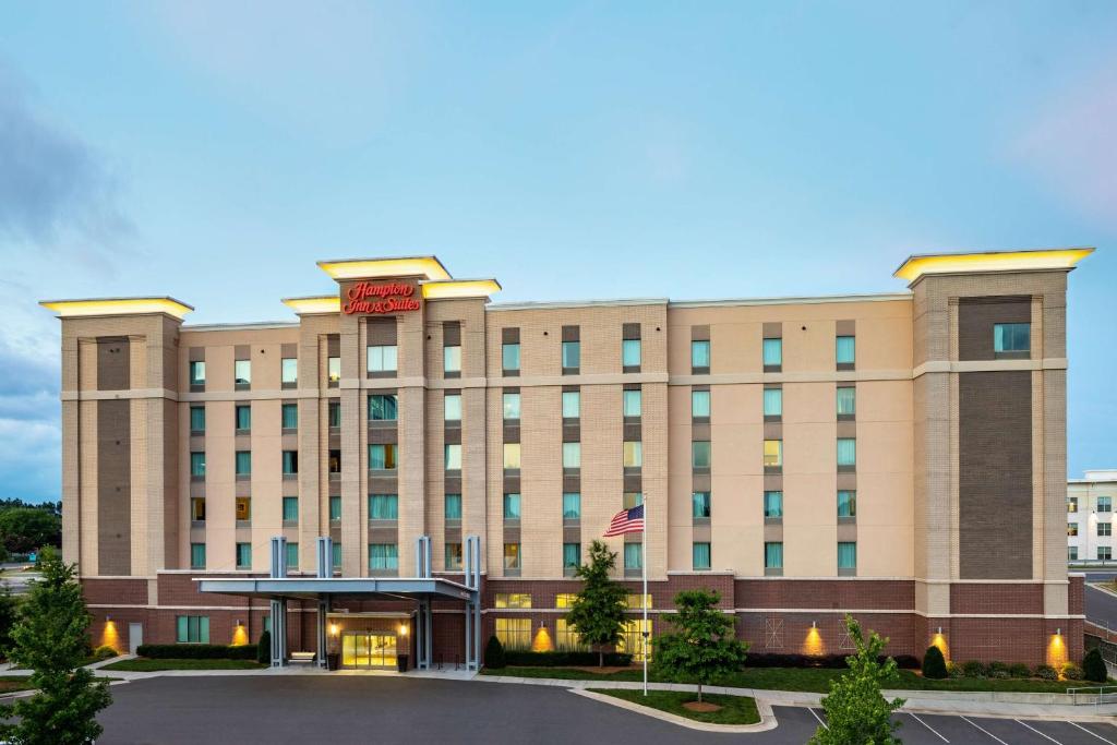 a rendering of the front of a hotel at Hampton Inn & Suites Charlotte/Ballantyne, Nc in Charlotte