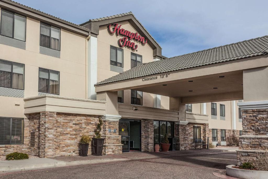 a rendering of the front of a hotel at Hampton Inn Colorado Springs-Airport in Colorado Springs