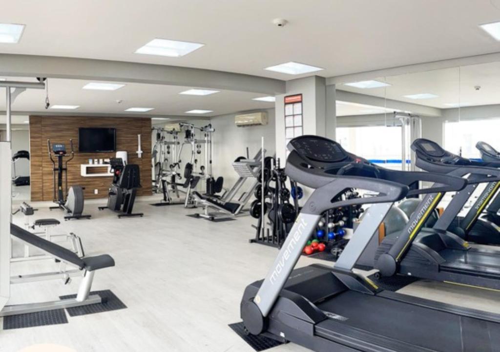Fitness centrum a/nebo fitness zařízení v ubytování Hotel Adrianópolis All Suites