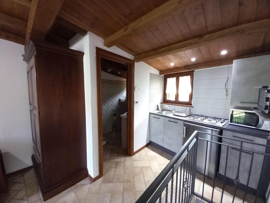 Kuchyň nebo kuchyňský kout v ubytování B&B Monte Tavolino