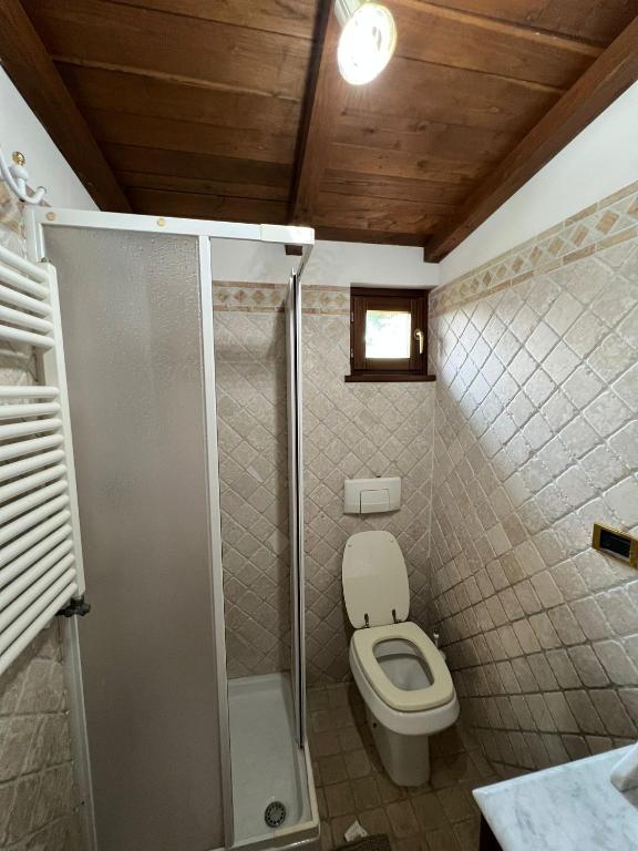 Koupelna v ubytování B&B Monte Tavolino